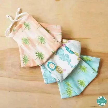 Antimicrobial 3d face mask + adjustable loops ~ orange