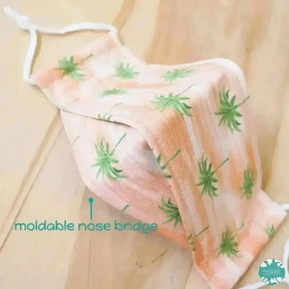 Antimicrobial 3d face mask + adjustable loops ~ orange