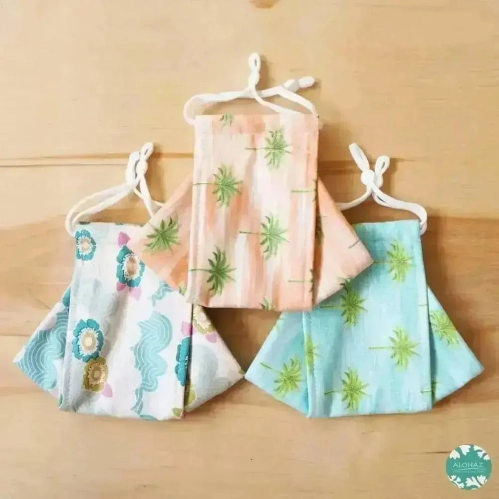 Antimicrobial 3d face mask + adjustable loops ~ orange