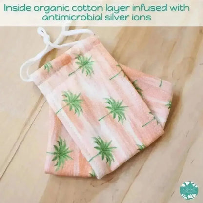 Antimicrobial 3d face mask + adjustable loops ~ orange