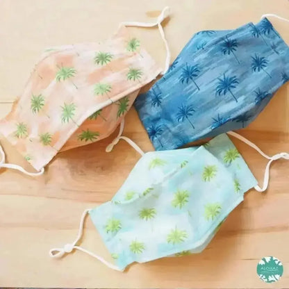 Antimicrobial 3d face mask + adjustable loops ~ orange