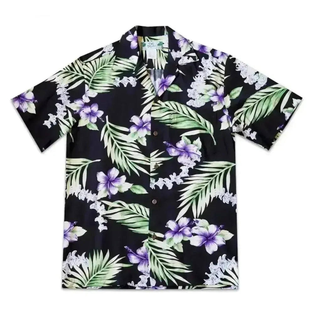 Atoll black hawaiian rayon shirt - alohaz
