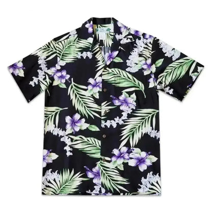 Atoll black hawaiian rayon shirt - alohaz
