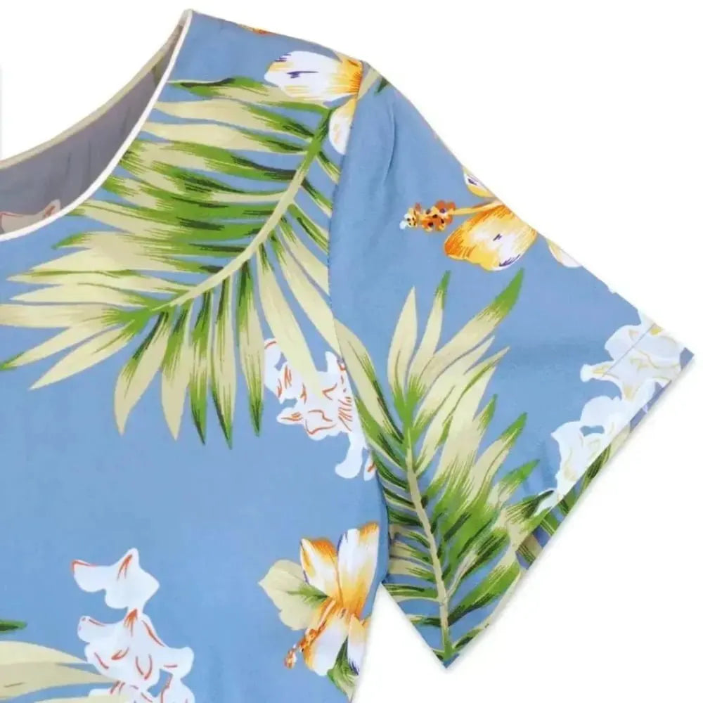 Atoll blue hawaiian laka dress - alohaz