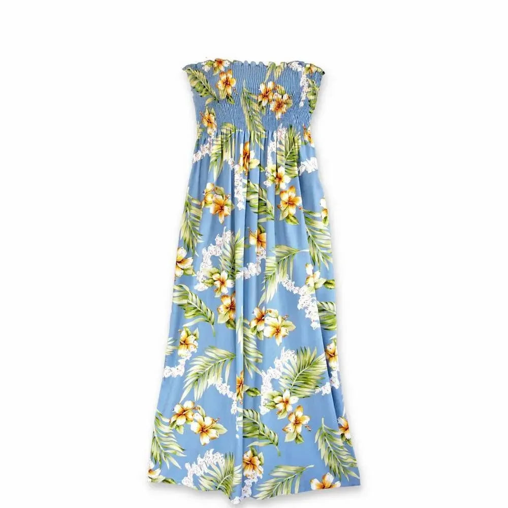 Atoll blue hawaiian maxi dress - alohaz
