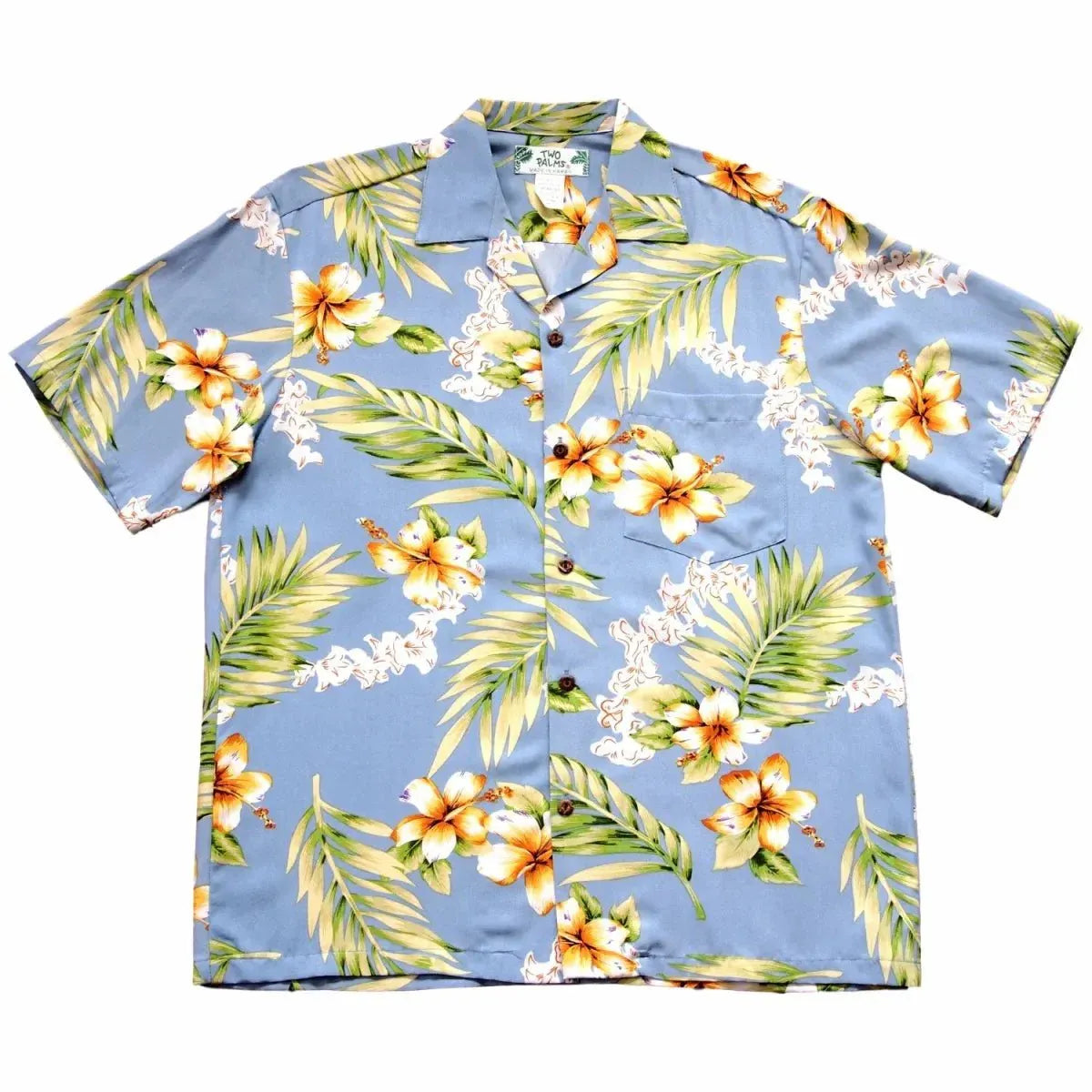 Atoll blue hawaiian rayon shirt - alohaz