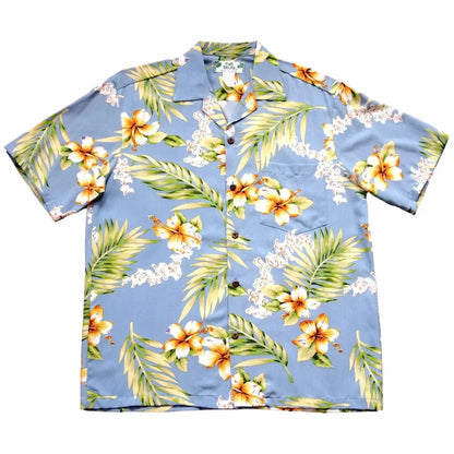 Atoll blue hawaiian rayon shirt - alohaz