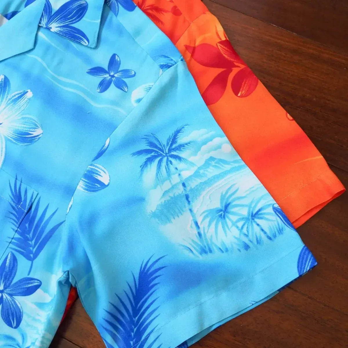 Aurora orange hawaiian rayon shirt - alohaz
