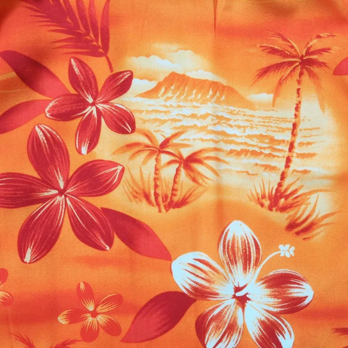 Aurora orange hawaiian rayon shirt - alohaz