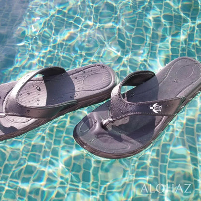 Black kona™ - pali hawaii flip flops - alohaz