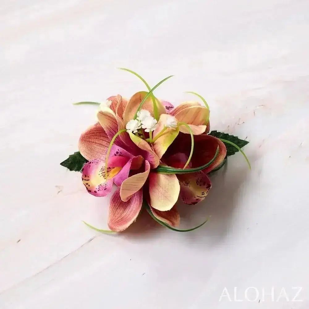 Blush orchid wonder hawaiian flower hair clip