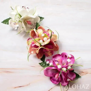 Blush orchid wonder hawaiian flower hair clip