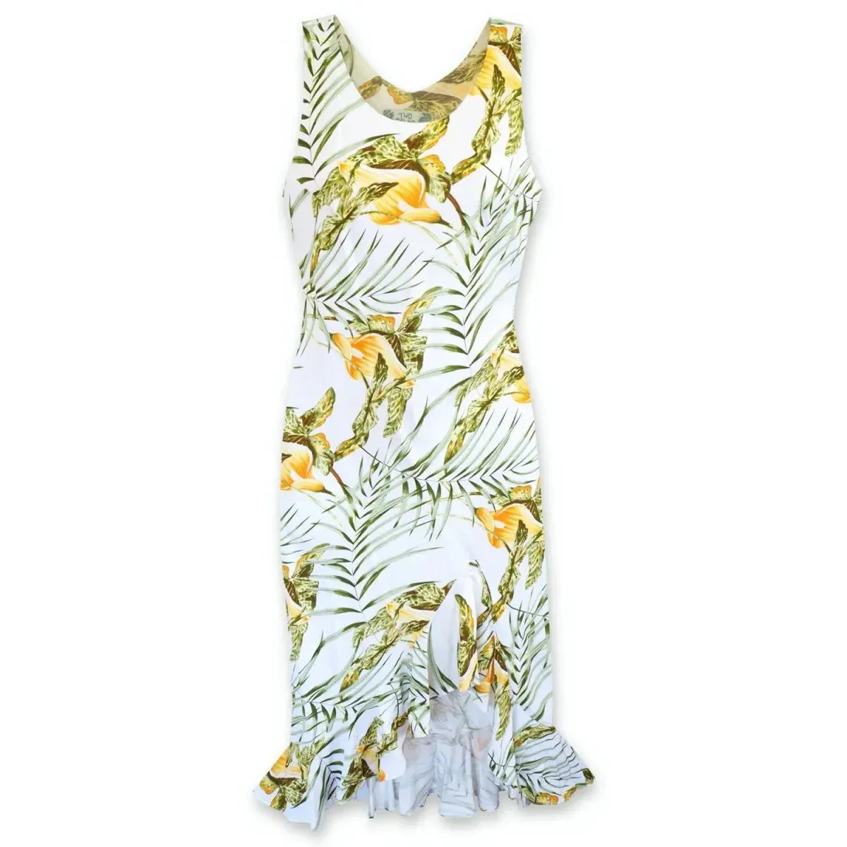 Calla white hawaiian naniloa dress - alohaz