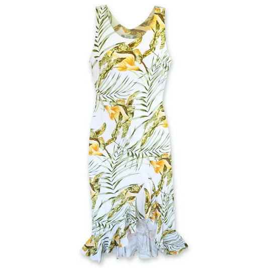 Calla white hawaiian naniloa dress - alohaz
