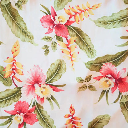 Cloud cream hawaiian rayon fabric - alohaz