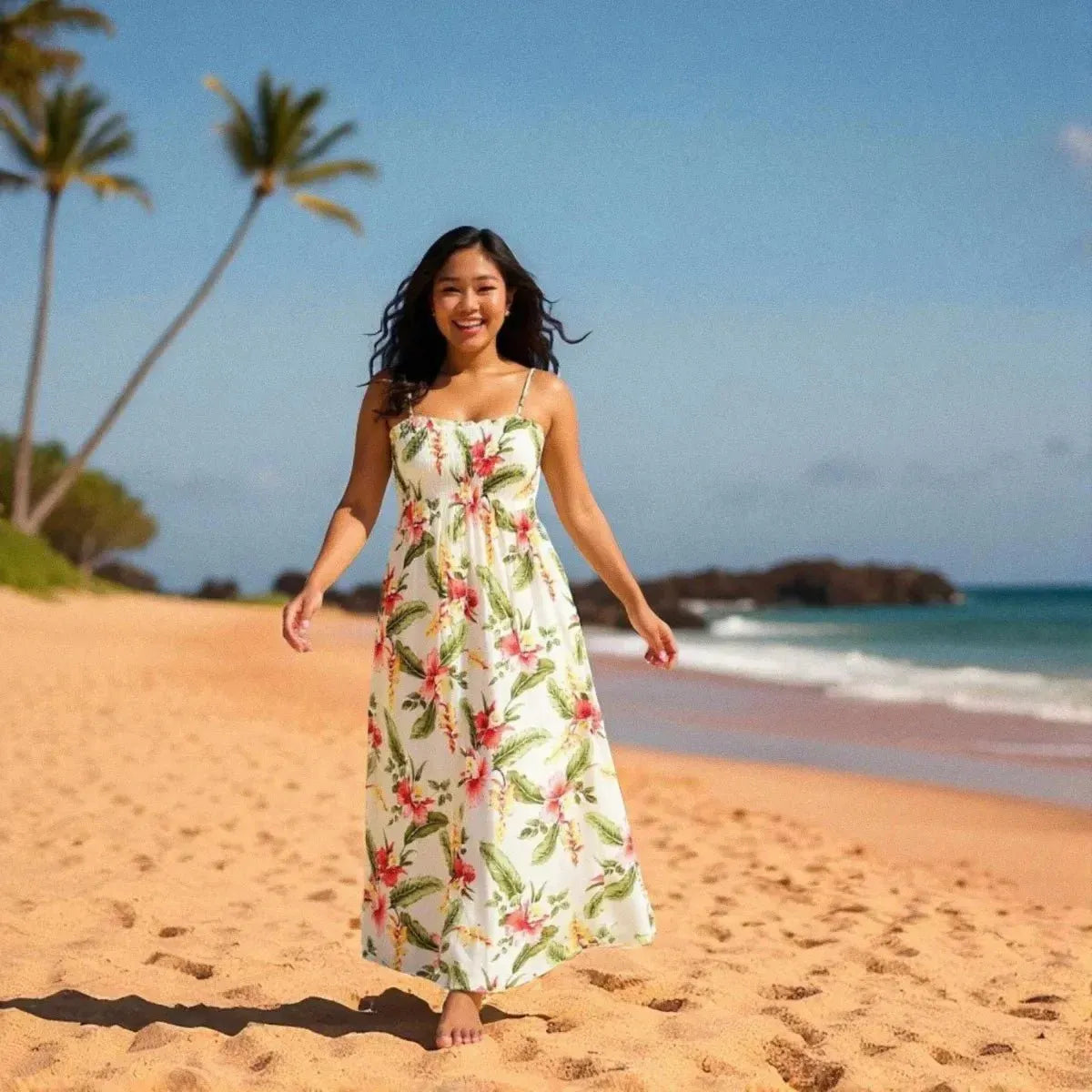 Cloud hawaiian maxi dress - alohaz