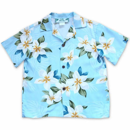 Escape blue hawaiian boy shirt - alohaz
