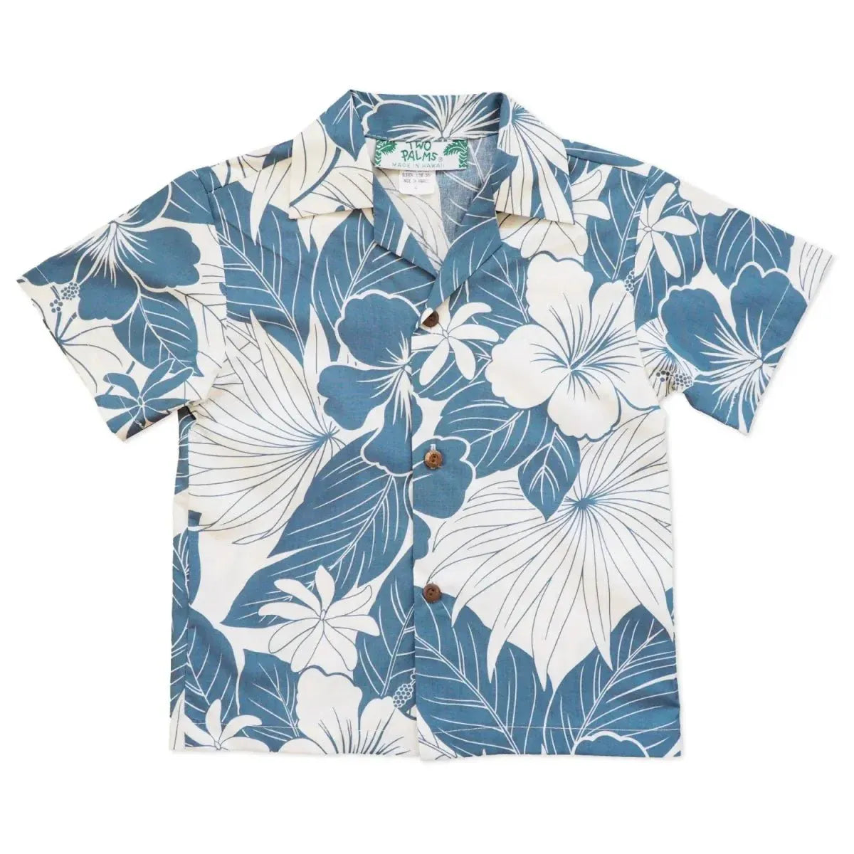 Haven blue hawaiian boy shirt - alohaz