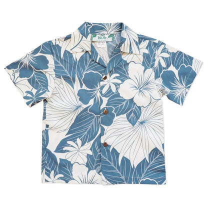 Haven blue hawaiian boy shirt - alohaz