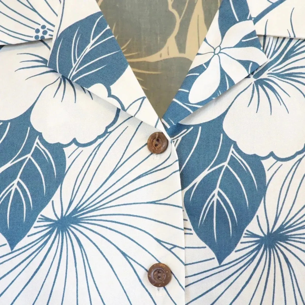Haven blue hawaiian lady blouse - alohaz