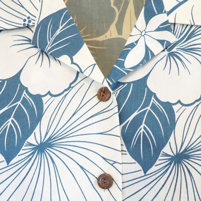 Haven blue hawaiian lady blouse - alohaz