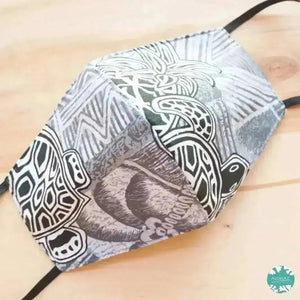 Hawaiian face mask ~ grey kaena