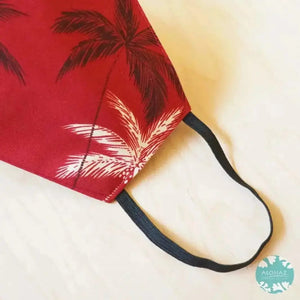 Hawaiian face mask ~ red palm beach