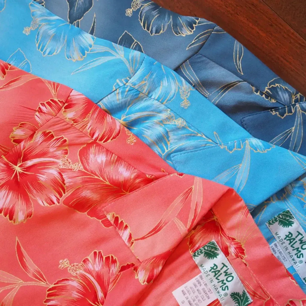 Hibiscus hideaway orange hawaiian aloha rayon shirt - alohaz