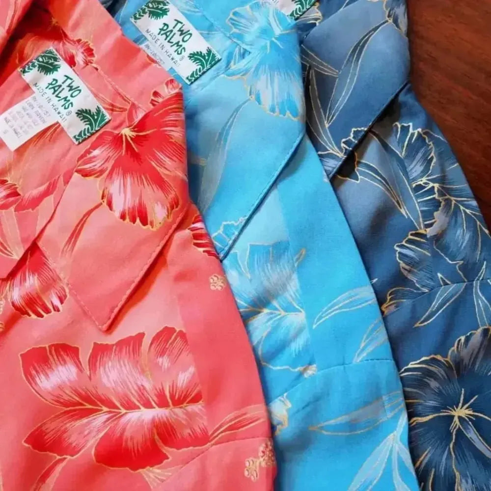 Hibiscus hideaway orange hawaiian aloha rayon shirt - alohaz