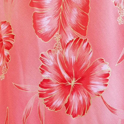 Hibiscus hideaway orange hawaiian rhythm short dress