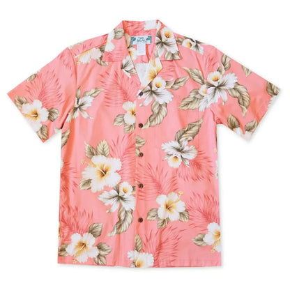 Hawaiian Pink♡ VINTAGE Y2K 2000's Hawaiian Hibiscus Print Floral Beach