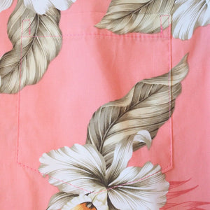 Hibiscus joy pink hawaiian cotton shirt