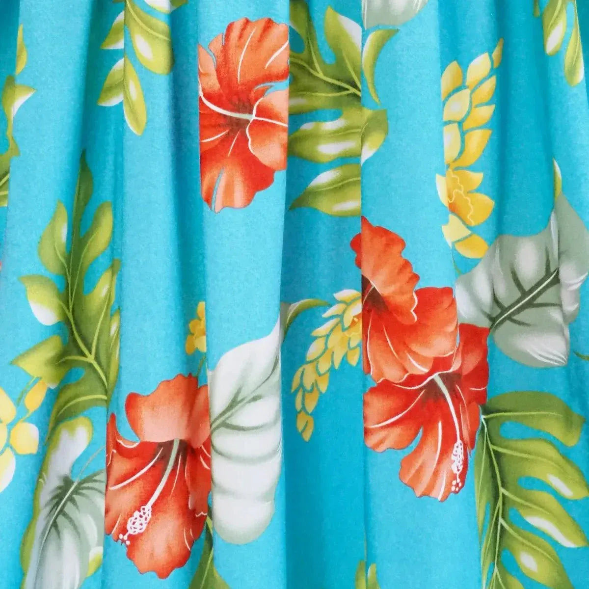Honeymoon aqua hawaiian rayon fabric - alohaz