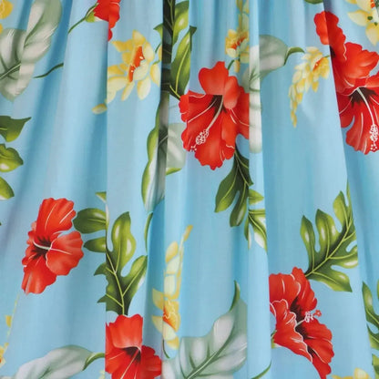 Honeymoon blue hawaiian maxi dress - alohaz