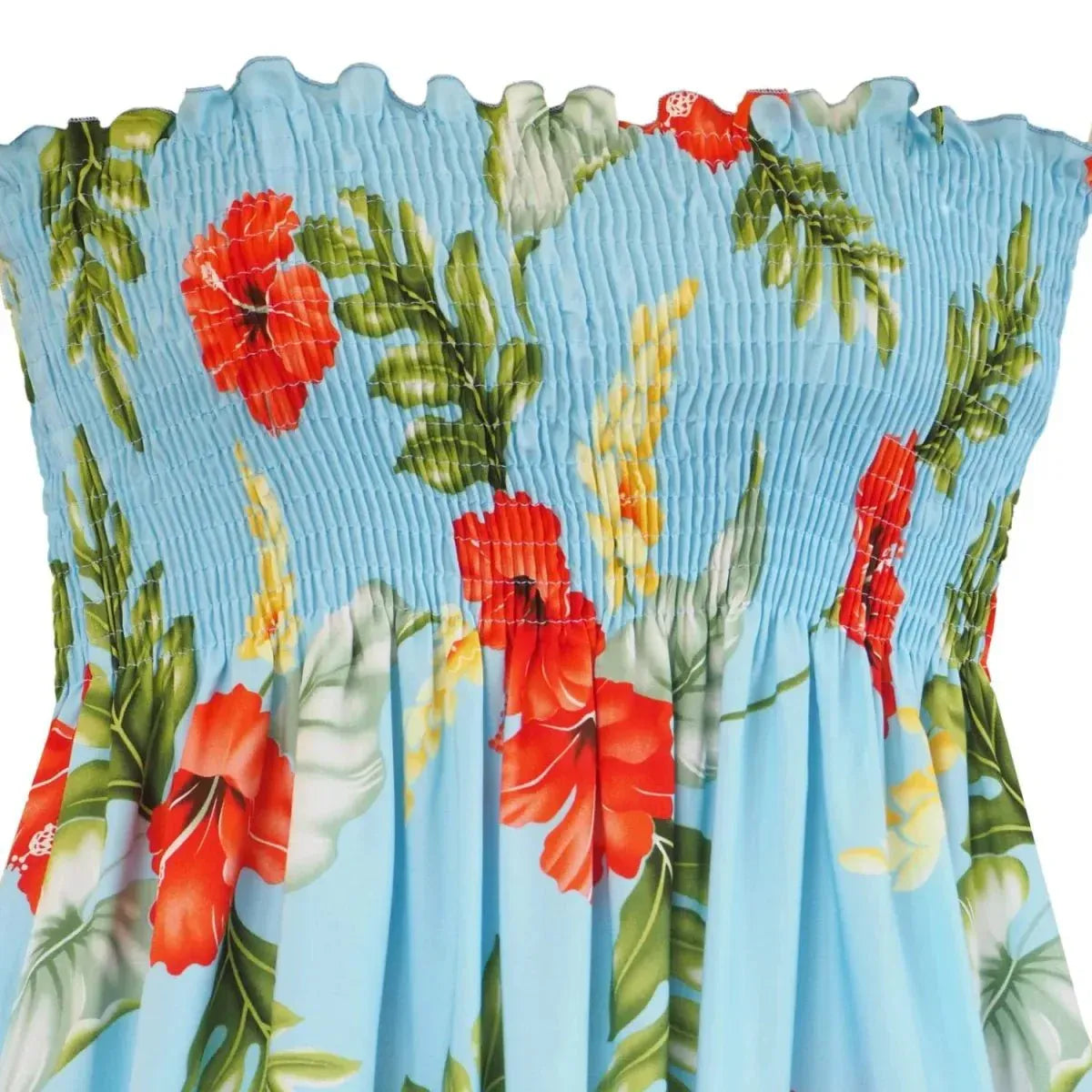 Honeymoon blue hawaiian maxi dress - alohaz