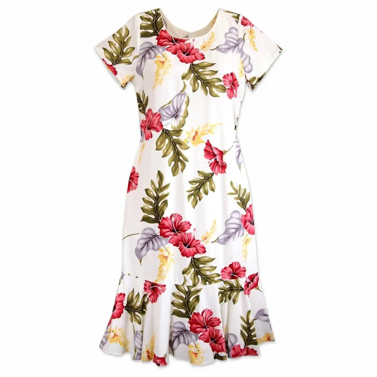 Honeymoon cream hawaiian laka dress - alohaz