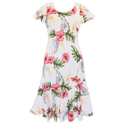Honeymoon cream hawaiian malia dress - alohaz