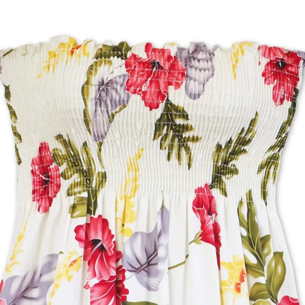 Honeymoon cream hawaiian maxi dress - alohaz