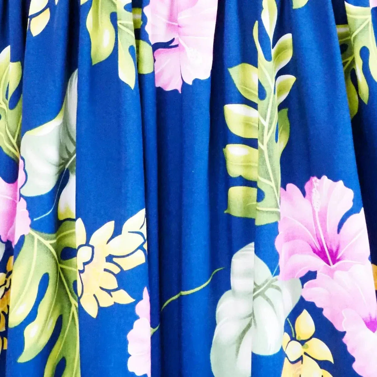 honeymoon royal blue hawaiian maxi dress