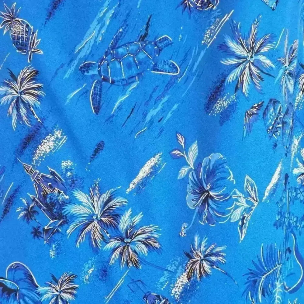 Honolulu blue hawaiian xoxo short dress - alohaz