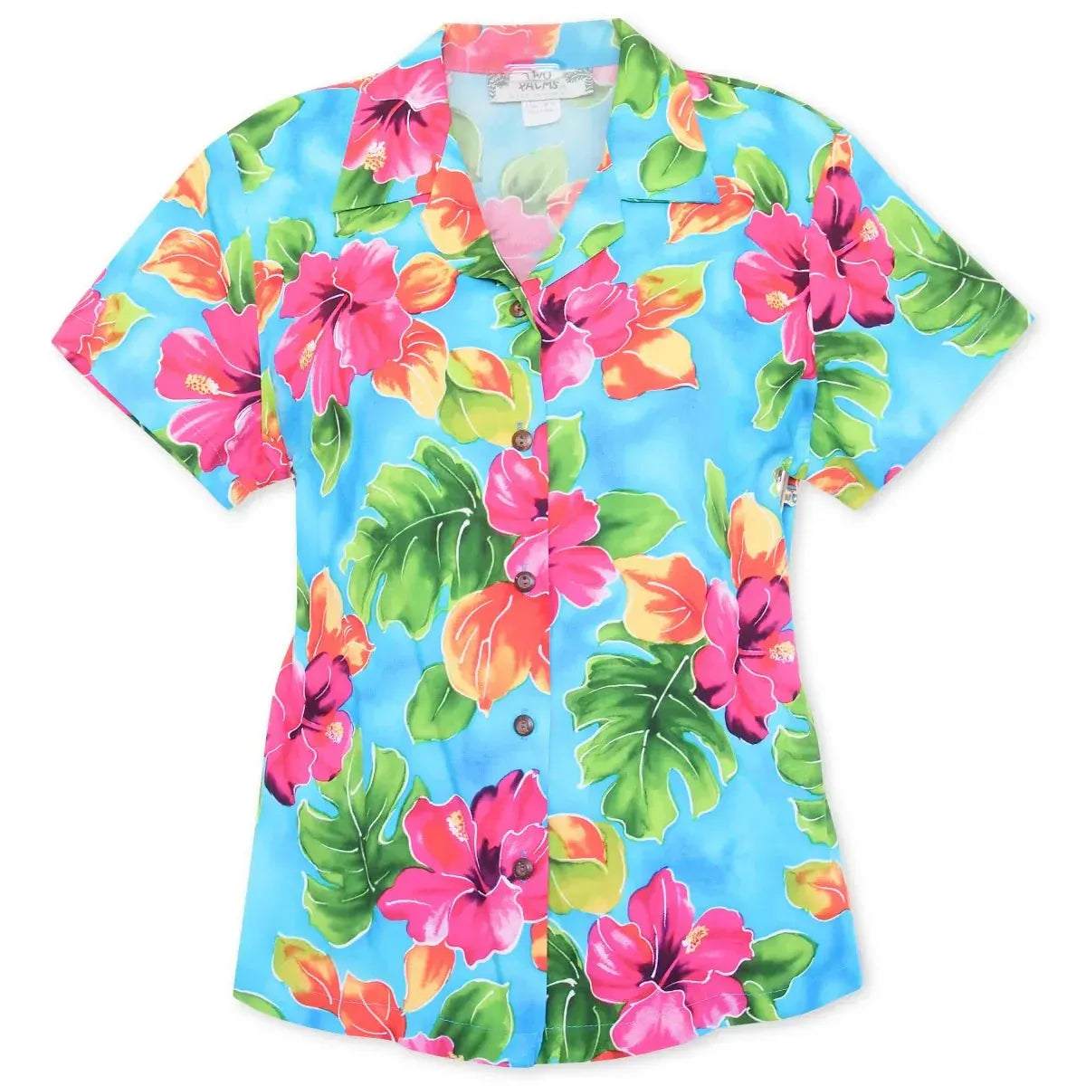 Hoopla blue hawaiian lady blouse - alohaz