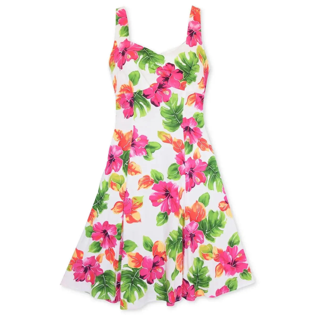 Hoopla white hawaiian molokini short dress - alohaz