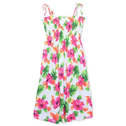 Hoopla white hawaiian moonkiss short dress - alohaz