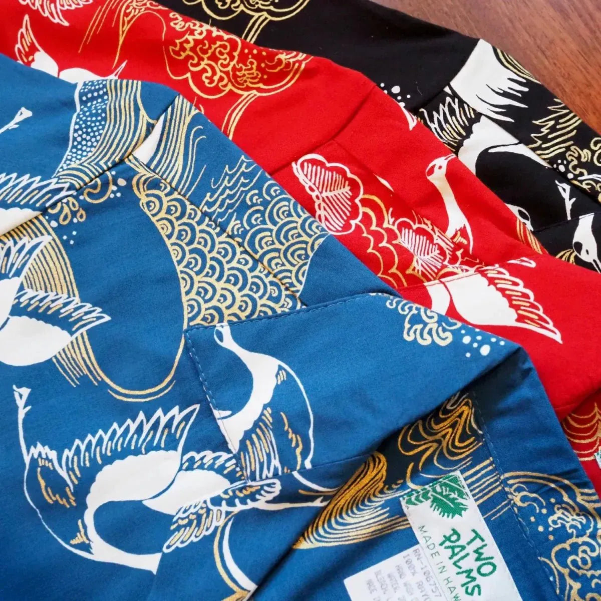 Island breeze crane blue hawaiian aloha rayon shirt - alohaz