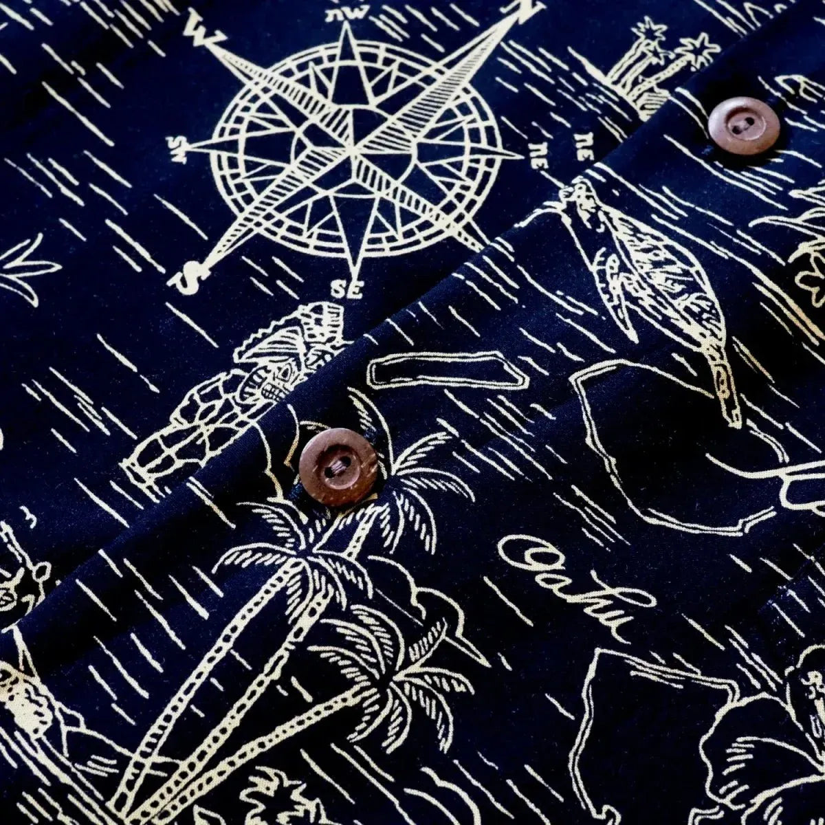 Island cruise black hawaiian rayon shirt - alohaz