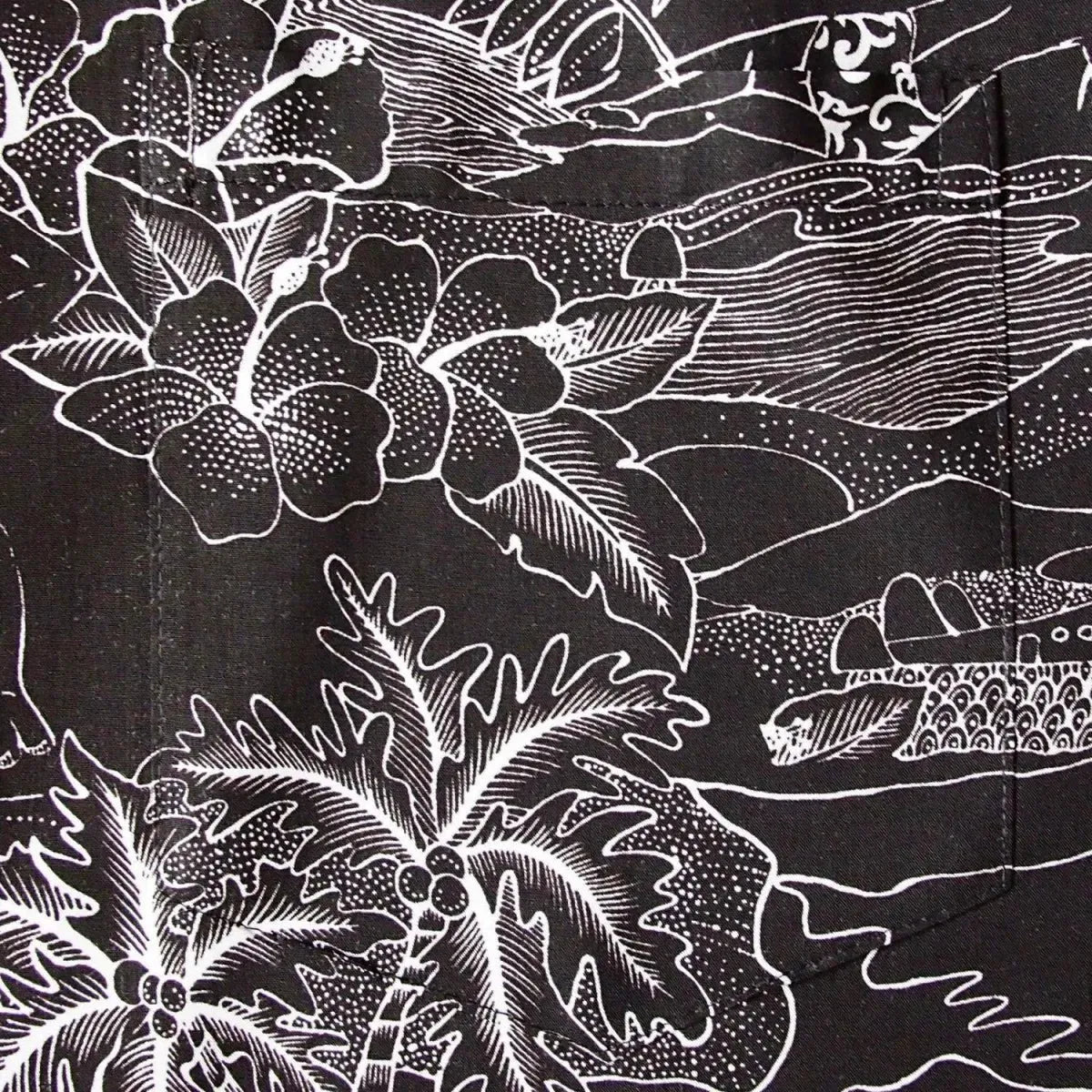 Island hop black hawaiian rayon shirt - alohaz