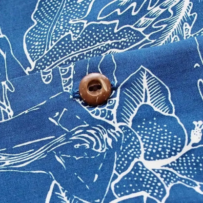 Island hop blue hawaiian rayon shirt - alohaz