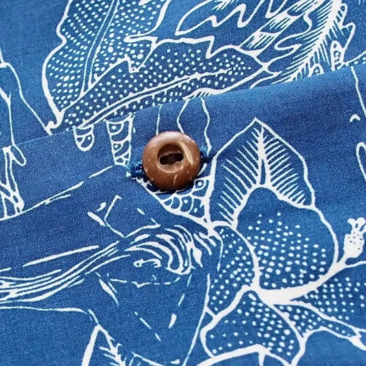 Island hop blue hawaiian rayon shirt - alohaz