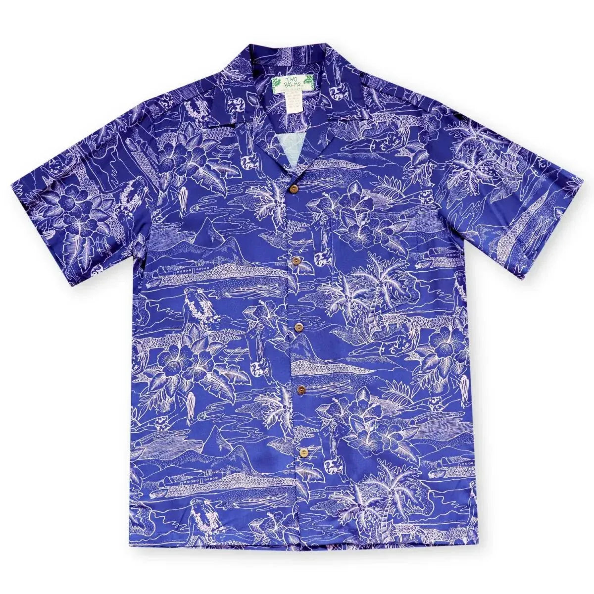 Island hop purple hawaiian rayon shirt - alohaz