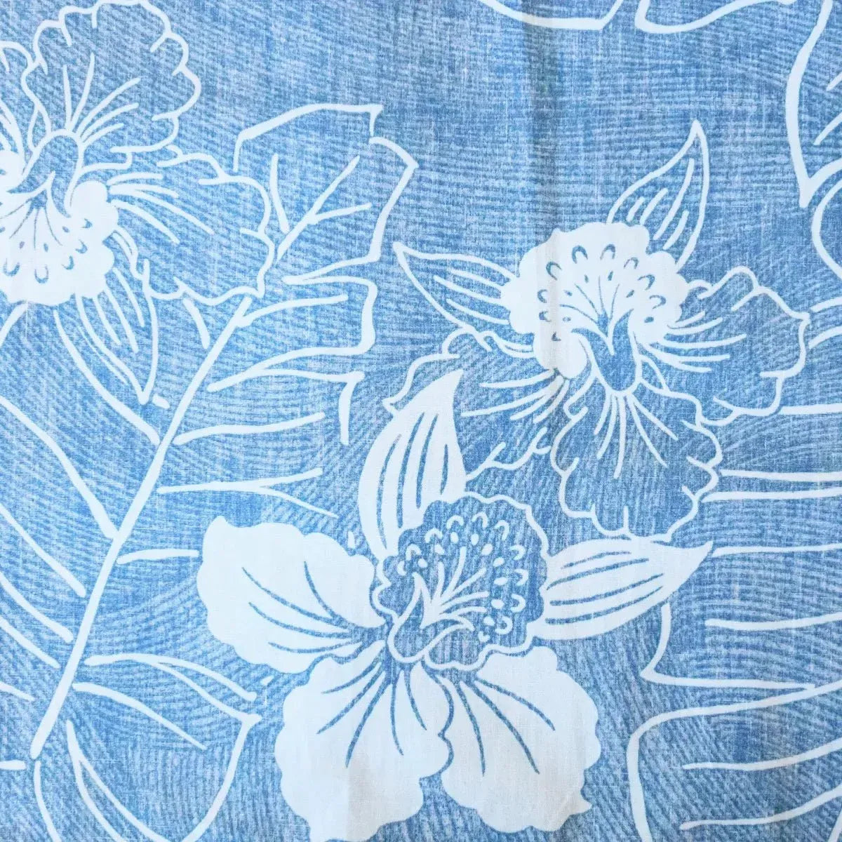 Ka’anapali aqua reverse print hawaiian cotton shirt - alohaz